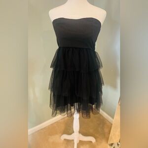 Kimchi Blue Strapless Sheer Tiered Dress